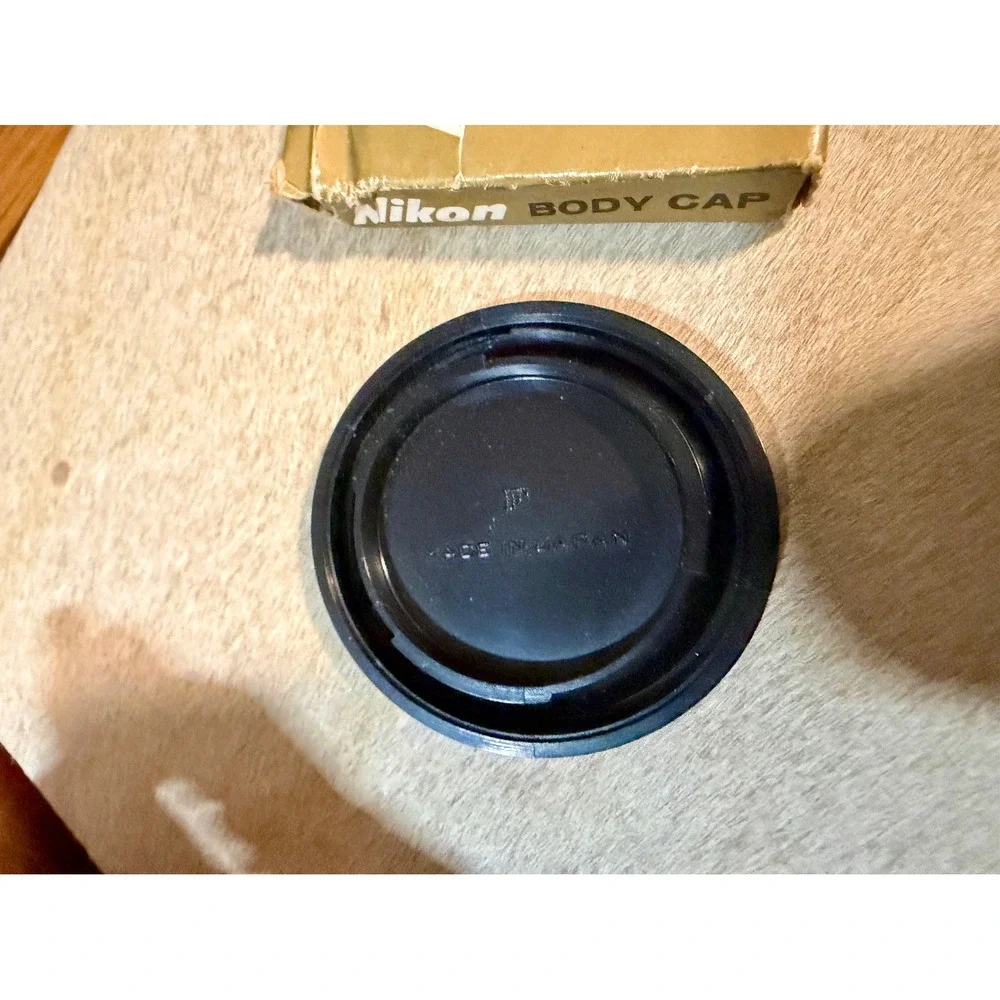 Nikon BF-1 SLR Body Cap Vintage Made in Japan with Original Box F-Mount Black